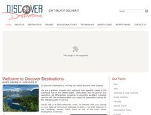 Tablet Screenshot of discover-destinations.com